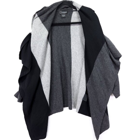 Bloomingdale's Cashmere Cardigan Size Small Open Front Sweater Colorblock - Picture 3 of 12